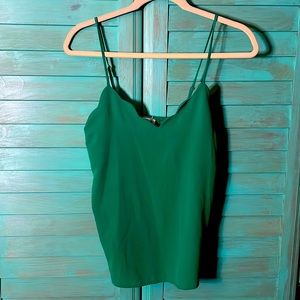 Emerald green spaghetti strap